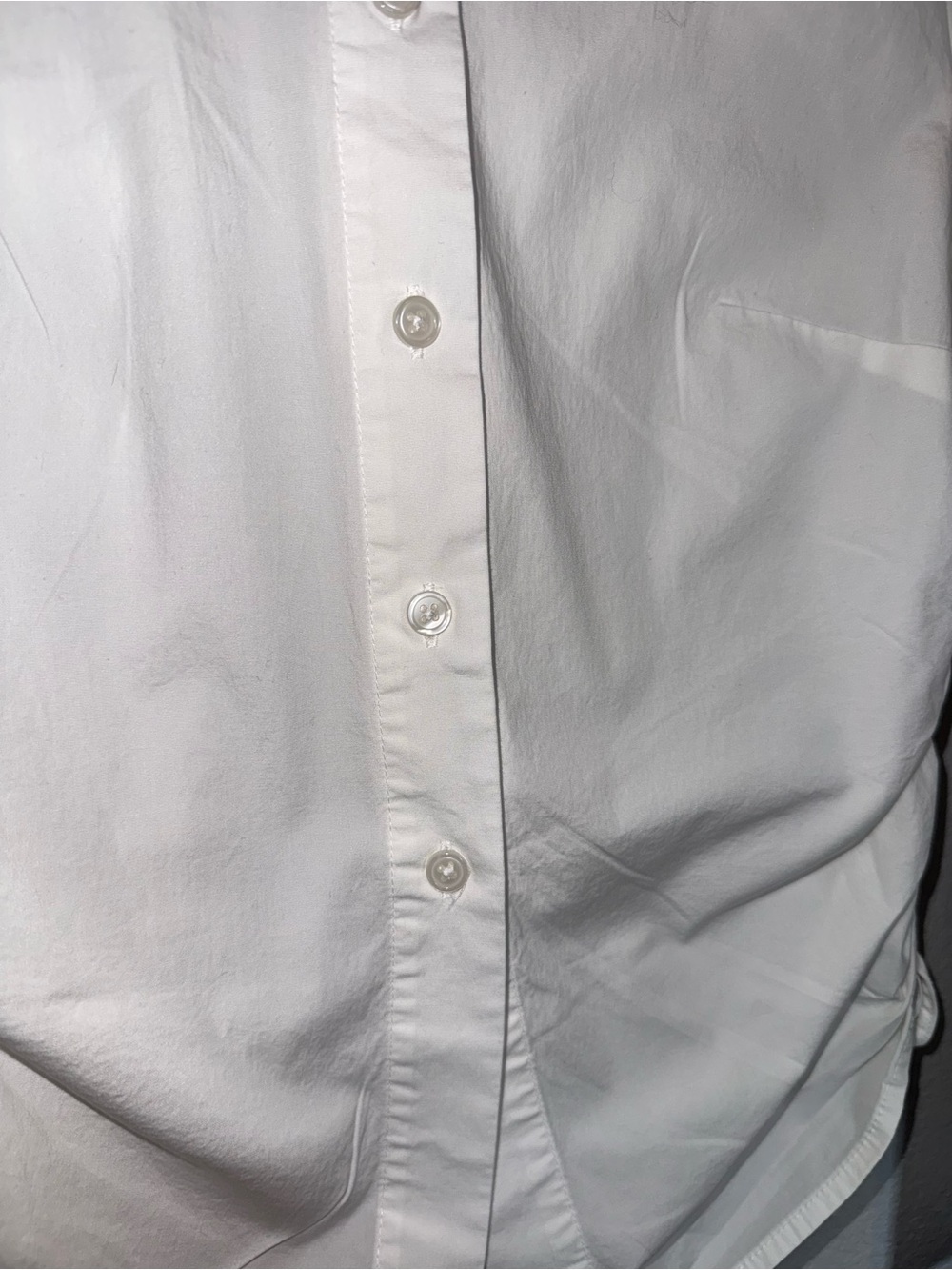 wild fable White Ruched-Side Button Down Shirt Bell Style Sleeve XS - Picture 13 of 15